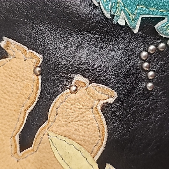 Western Purse Leather Shellie's Handbag IPAD Horse Cowboy Fringe - Picture 13 of 15